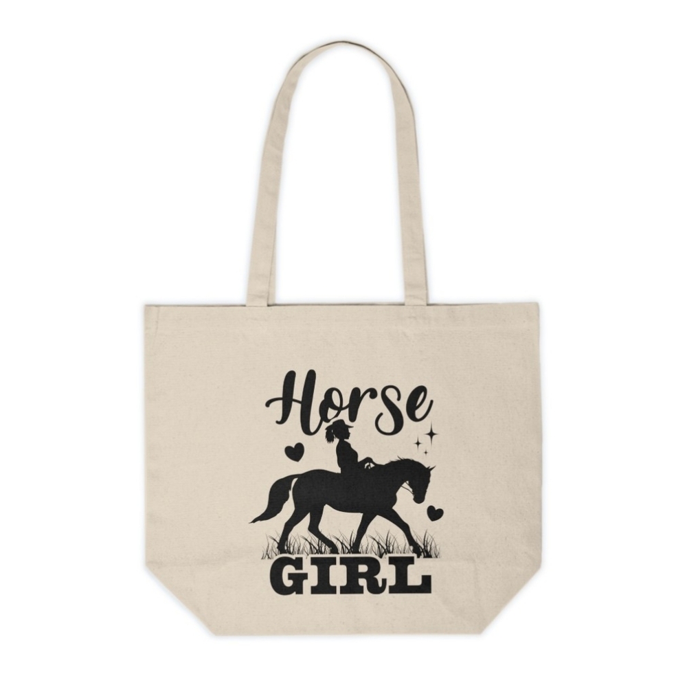 Horse Girl Custom Canvas Tote Bag